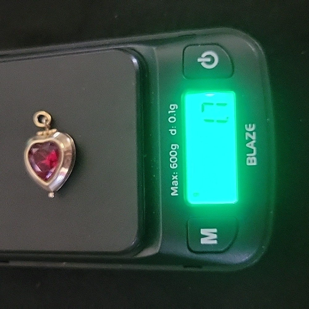 Red Rhinestone Heart Locket - Picture 9 of 12